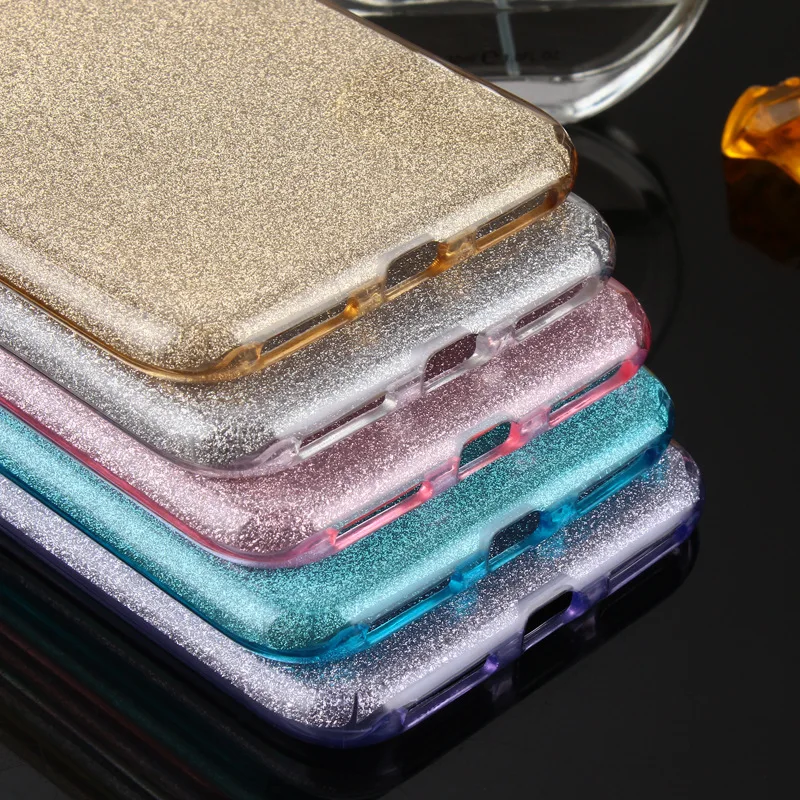Kisstop 3 in 1 Bling Card Clear PC Hard Phone Case For iPhone X 7 8 6 6S Shining Back Cover 6s Plus Coque Capa |
