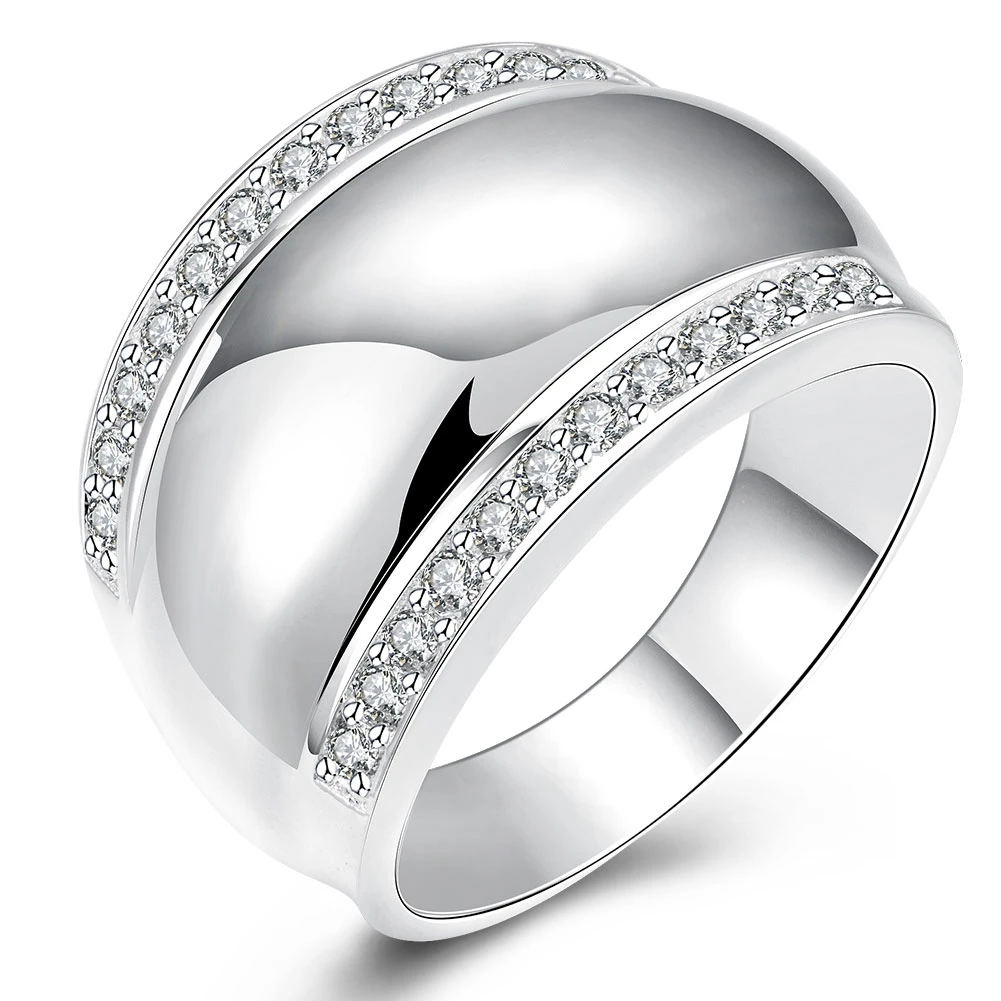Мужские и женские кольца из серебра 925 пробы с фианитом|silver modern jewelry|silver foil glass
