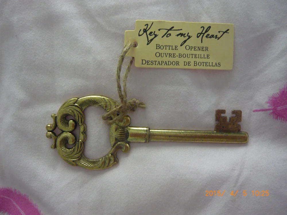 wedding party favor gift and giveaways for guests--&quotKey to My Heart&quot Antique Bottle Opener souvenir 80pcs/lot | Дом и сад