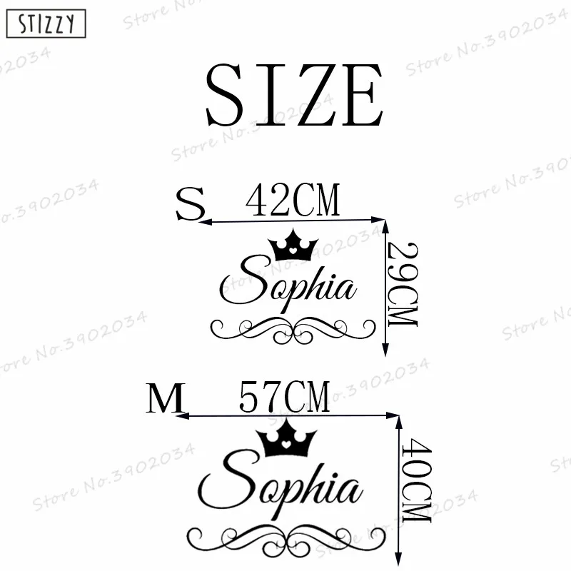 Настенная Наклейка stizzy Princess Crown персонализированные виниловые настенные