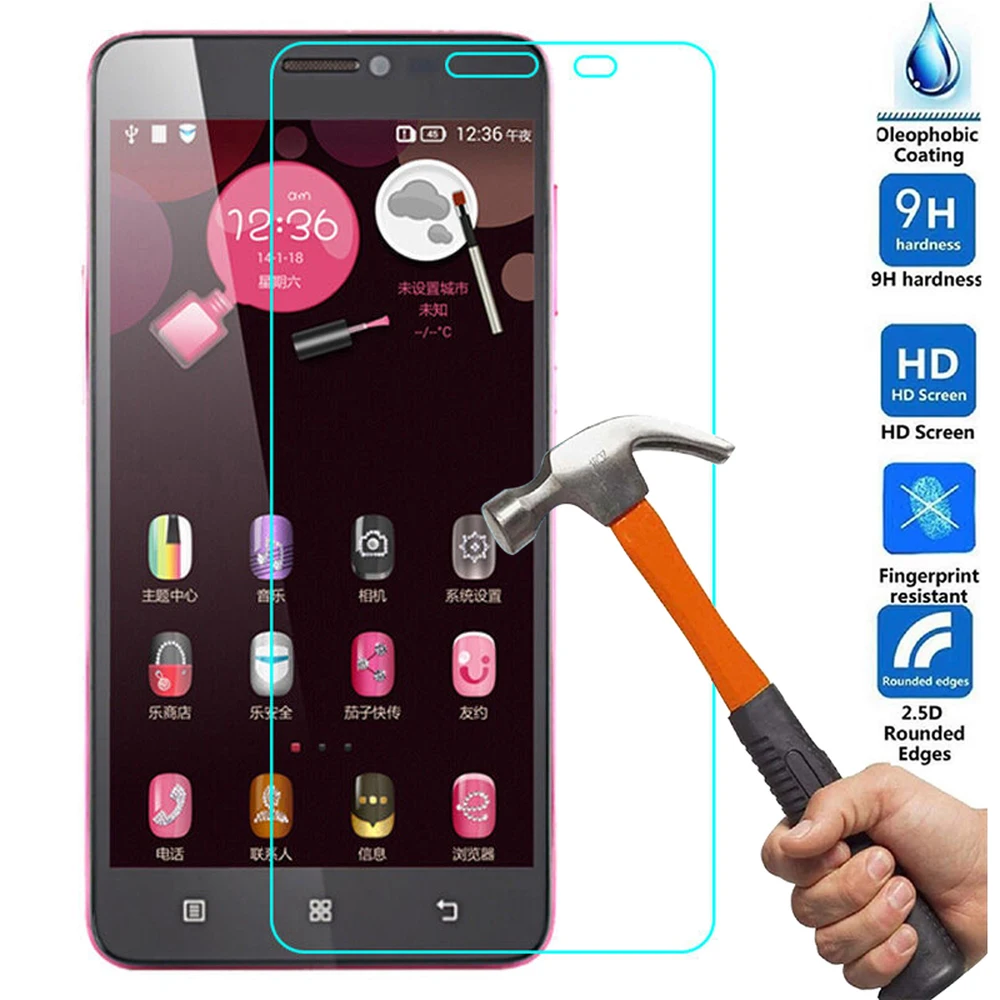 Защитное стекло закаленное 2.5D для Lenovo A328 Z2 Pro P90 K80 K50 T5 K4 K5 note Vibe Shot Z90|Защитные