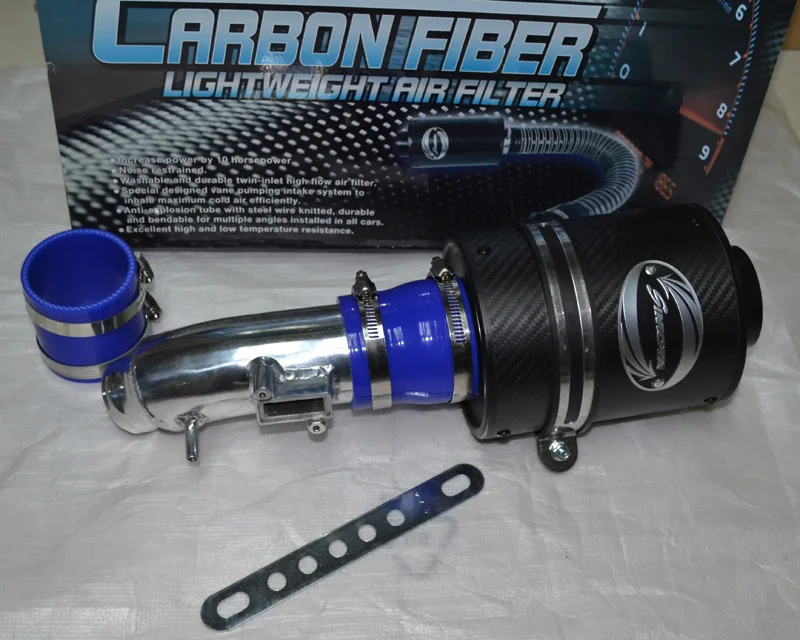 with carbon filter Воздухозаборники Комплект труб+ воздушный фильтр для Nissan Tiida 1,6 T 2011-, авто тюнинг, пожалуйста, свяжитесь со мной для других моделей автомобилей - Цвет: with carbon filter