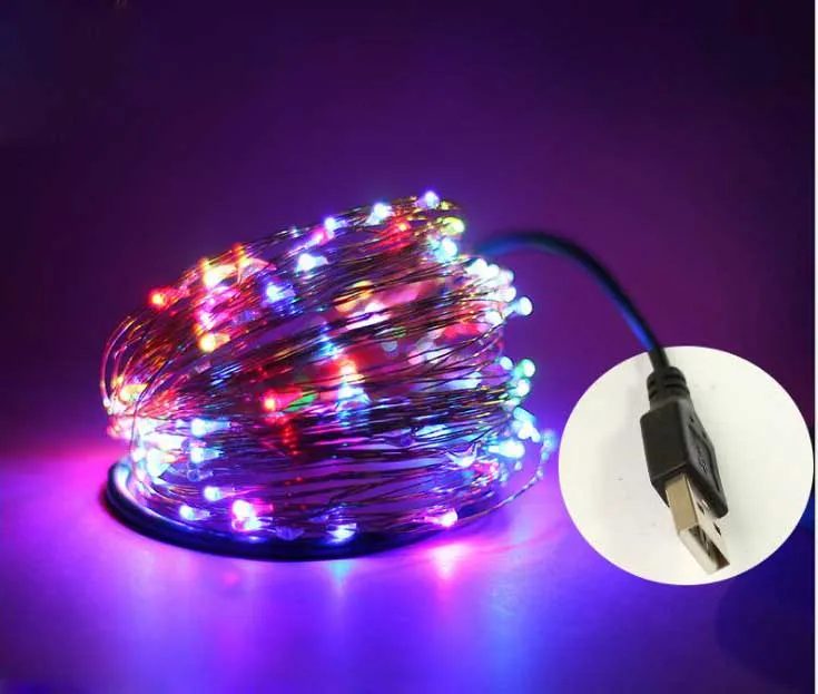 DC 5V 5M USB зарядное устройство светодиодный светильник питание RGB медная