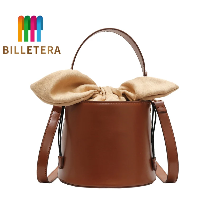BILLETERA Новая Винтажная женская сумка мешок с бантом через плечо|Сумки ручками| |