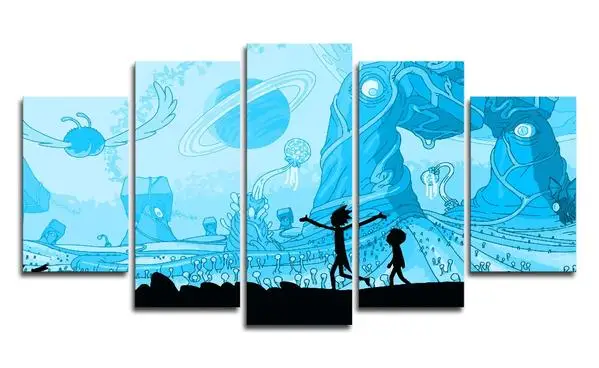 5 шт. настенные картины с изображением Рик и Морти|art pictures|picture for childwall art picture |