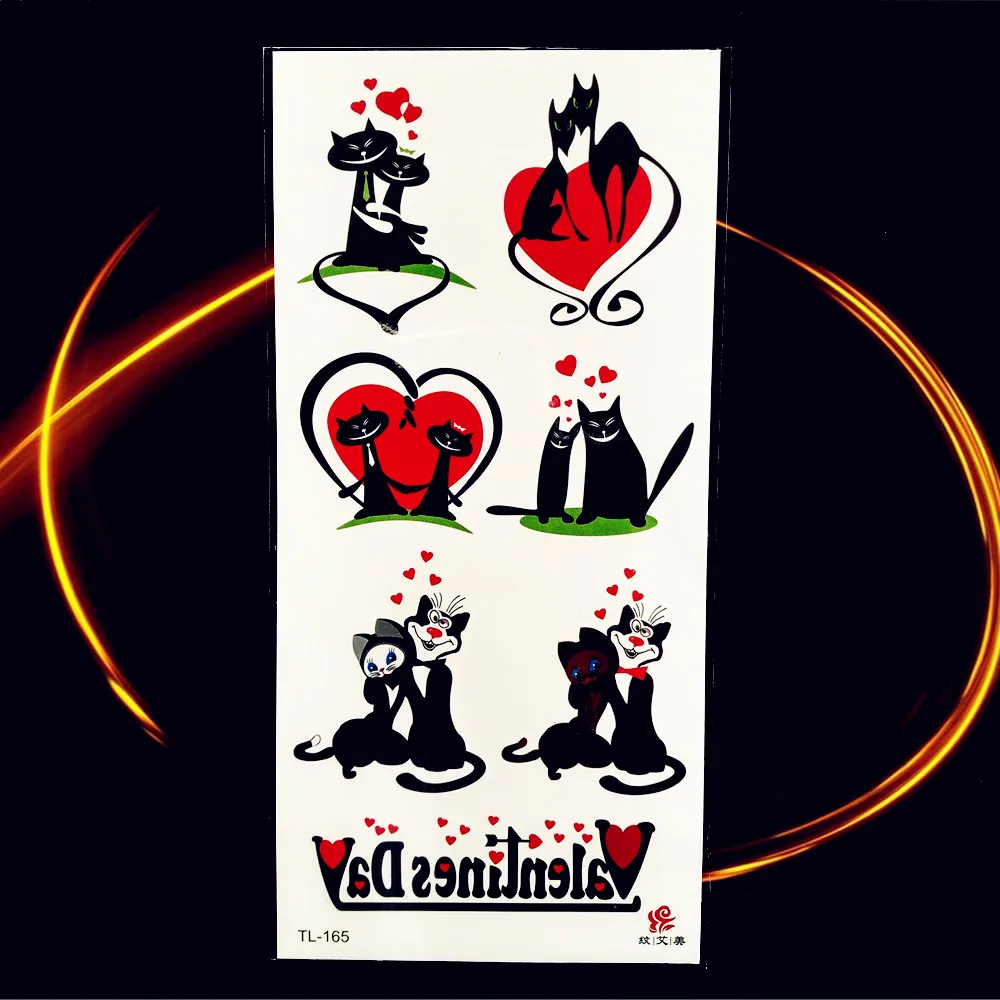 Временная татуировка забавного самолета кошки русалки феи для детей боди арт