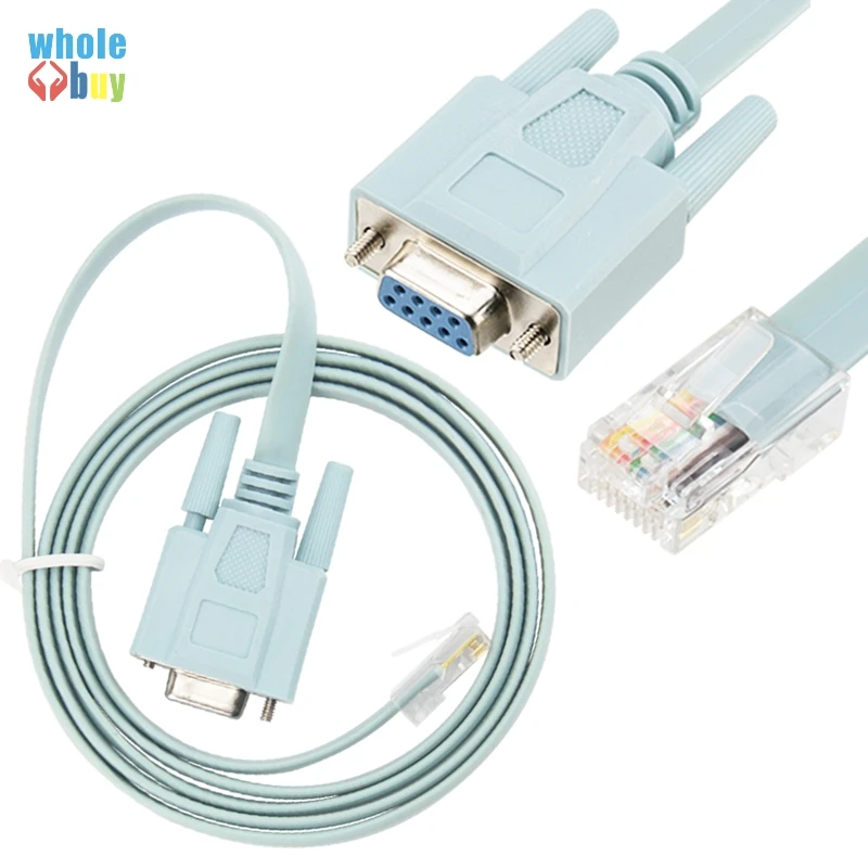 Соединитель DB9 RJ45 сетевой кабель для маршрутизатора Cisco Switch консольный с синим