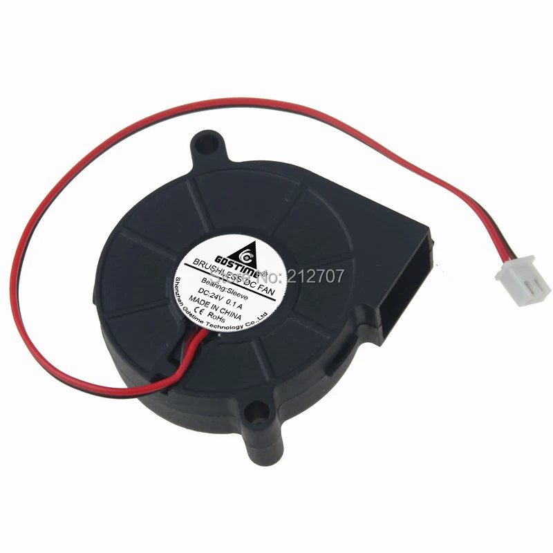 

2PCS Gdstime 50mmx15mm 5cm 5015 50mm 24V Computer Turbo Blower DC Cooling Fan