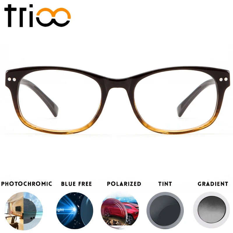

TRIOO Multi Color Progressive Glasses Men Women Classic Design Myopia Spectacles Gradient Clear Reading Eye Glasses Prescription