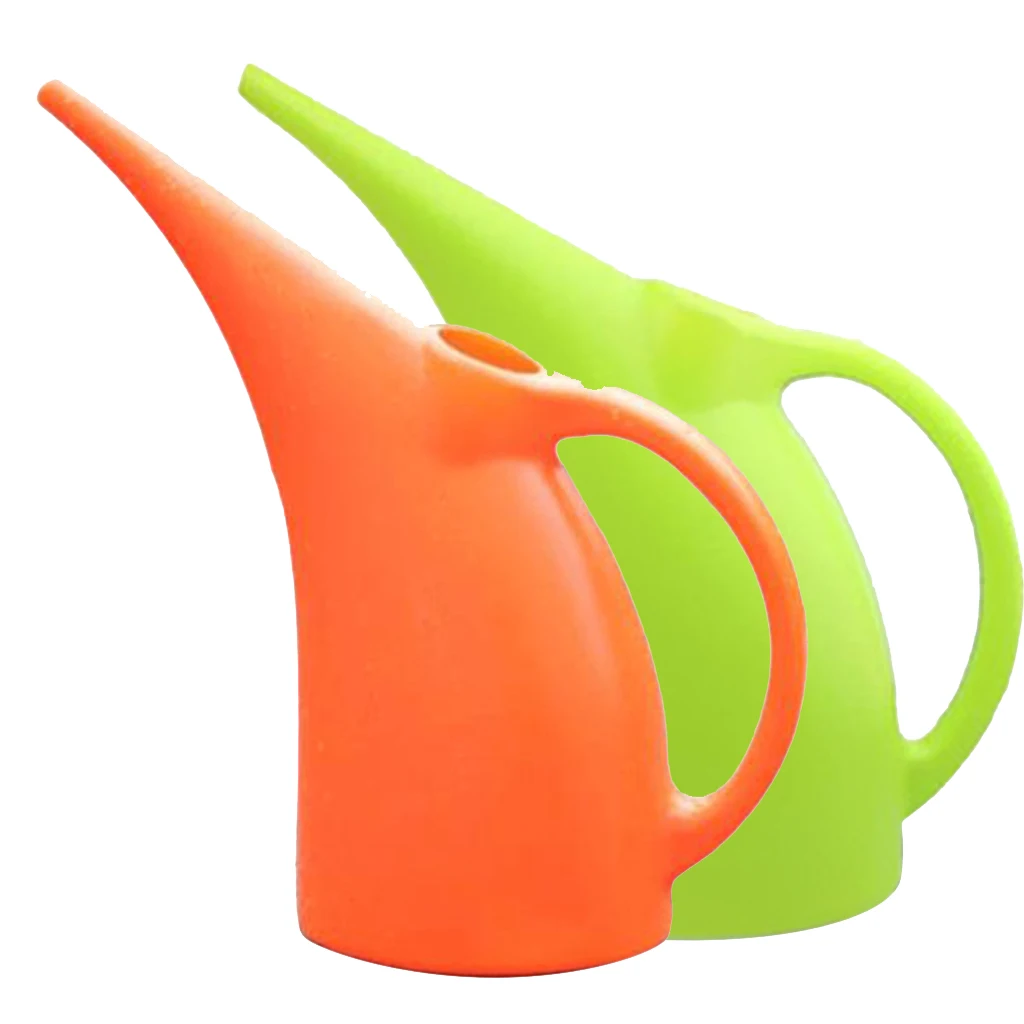 2Pcs Lightweight Watering Can Garden Plants Indoor Outdoor 2L Orange&ampGreen | Дом и сад