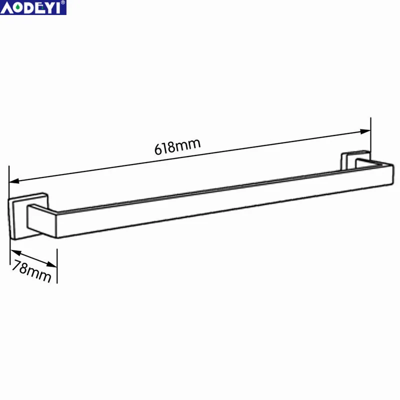 Настенный держатель для полотенец AODEYI из нержавеющей стали 304 618 мм|towel holder|bathroom