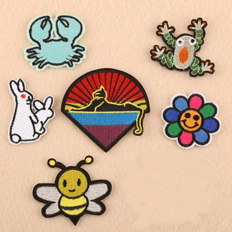 1004 животное кролик вышитые патчи железа на для DIY нашивка одежду модный