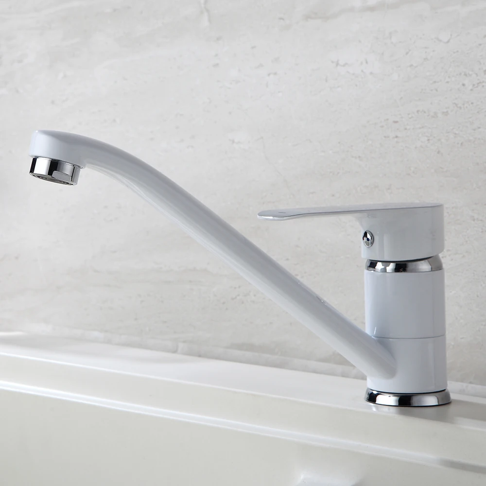 Kitchen Faucet Sink water Faucet Brass Mixer crane 360 Degree Rotating Deck Mounted Cold and Hot Kitchen Mixer Taps