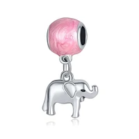pink elephant plata de ley original jewelry charms beads fit valentines day harajuku bijoux berloque bracelet dgb667