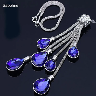 sapphire-1x Автомобильная интерьерная подвеска на зеркало с кристаллами и кисточками для салона автомобиля Висячие украшения модный аксессуар для украшения автомобиля - Название цвета: sapphire-1x