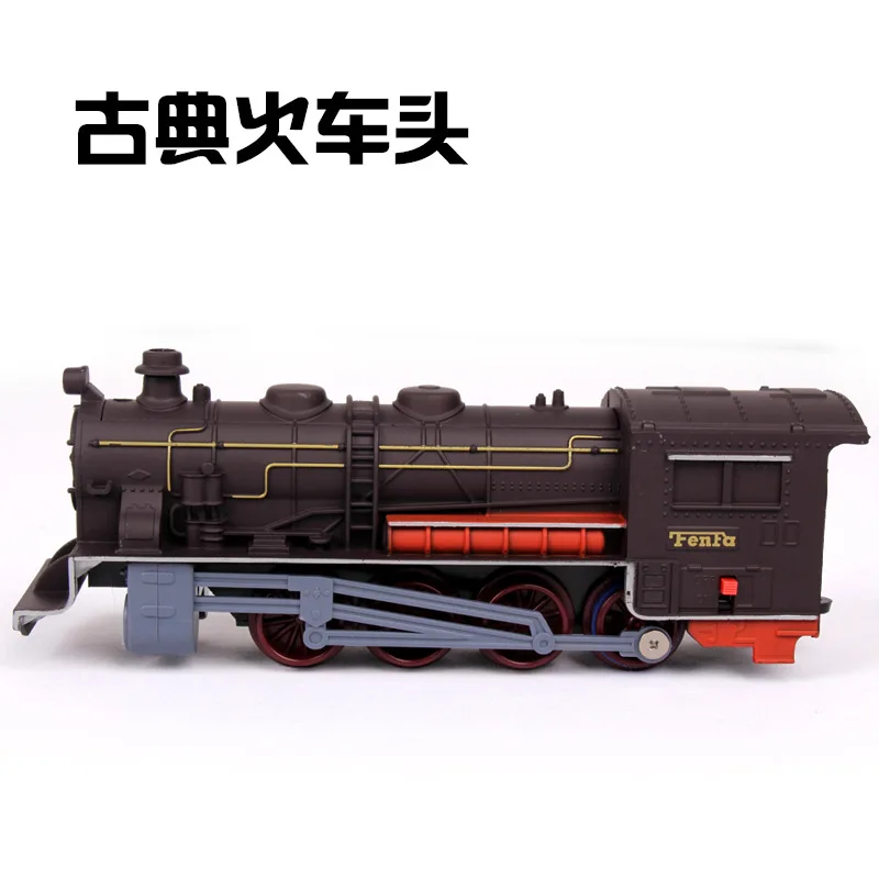 Classic locomotive Игрушечный поезд для мальчиков, локомотив, уличная дорожка, контейнерный вагон, игрушки для детей, деревья - Цвет: Classic locomotive