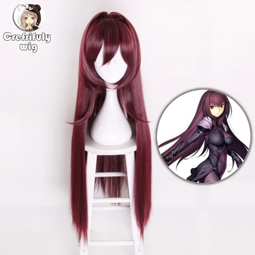Парик для косплея аниме Fate/Grand Order Scathach синтетические волосы длинные прямые