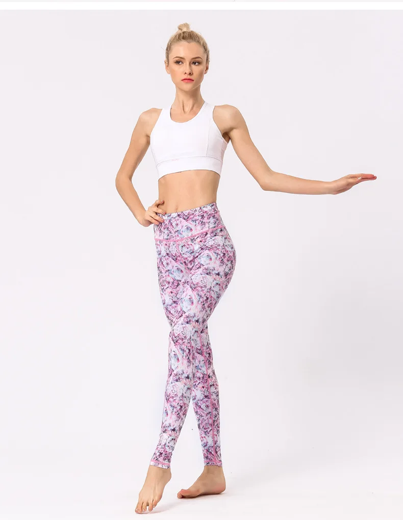 Леггинсы для йоги спортивные штаны женская спортивная одежда брюки фитнеса