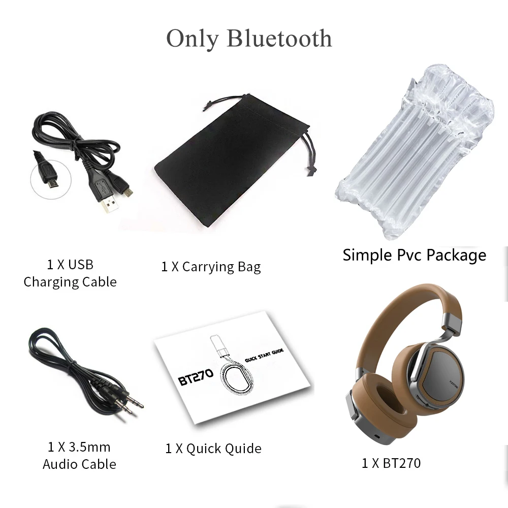 Golden Not 8GB Plextone BT270 беспроводные наушники Auriculares Bluetooth гарнитура Bluetooth наушники Hands Free - Цвет: Golden Not 8GB