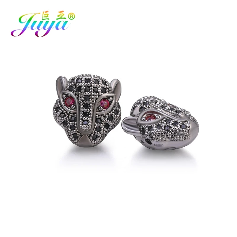 As Photo Juya DIY, для женщин и мужчин, натуральные камни, ювелирные изделия, европейский шарм, бусины ручной работы, леопард, Лев, голова Пантеры, металлические бусины, аксессуары - Цвет: As Photo