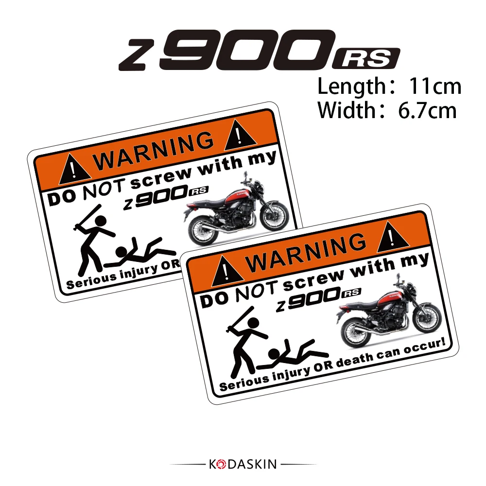 

KODASKIN 2 Pieces Do Not Screw Warning Sticker Decal for Kawasaki Z900RS
