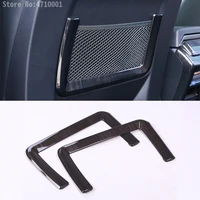 2pcs black ash wood seat rear back net frame trim for land rover discovery sport car styling interior accessory