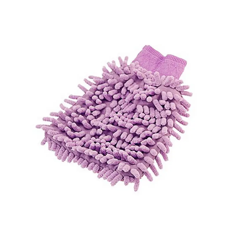 purple Новая микрофибра Автомойка рукавицы синельные перчатки для мытья перчаток оборудование автохимия тряпки домашний Пыльник моющий инструмент мойка мотоцикла - Цвет: purple