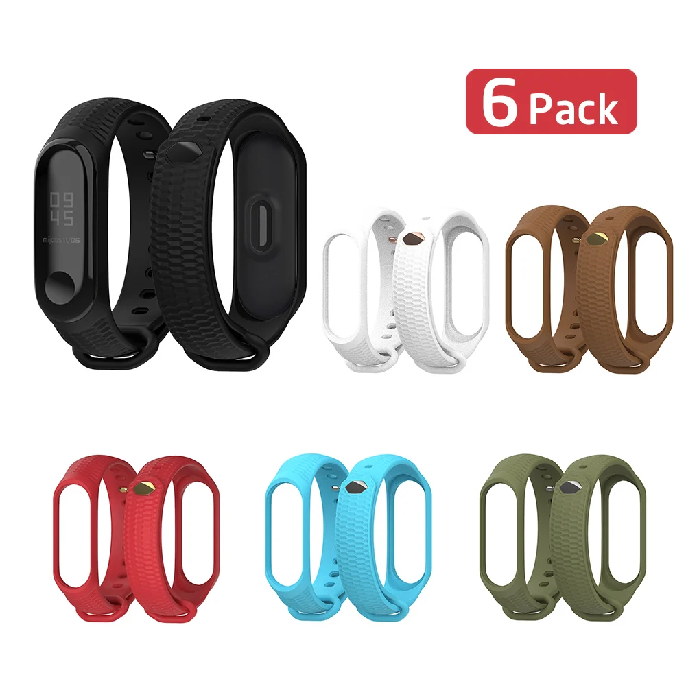 Ремешок для часов Xiaomi Mi Band 3 ремешок Пряжка сотовый силиконовый Браслет Смарт