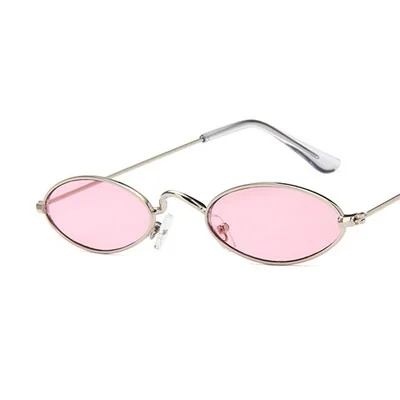 2018 Red Small Oval Ladies Sunglasses Women Steampunk Vintage Metal Frame Retro Sun Glasses Female Male Eyewear | Аксессуары для