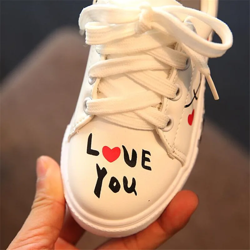 Весенне-Осенняя детская обувь 2020 Кроссовки для отдыха с рисунком граффити