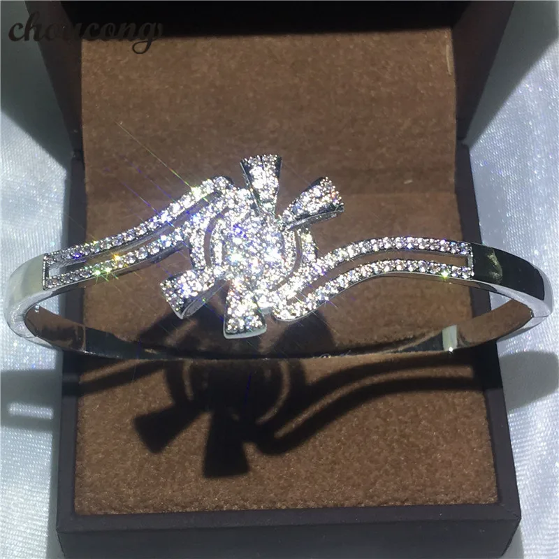 Style 1 Choucong, 27 стилей, браслет ручной работы, 5А, кубический цирконий, белое золото, Заполненные Браслеты для вечеринок, браслеты для женщин, мужчин, свадебные аксессуары - Окраска металла: Style 1