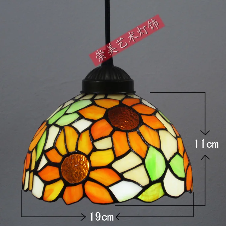 Дешевые лампы Continental с подвесками Тиффани диаметром 8 дюймов, идеальные под солнечники, ресторанные светильники, люстры для балкона.