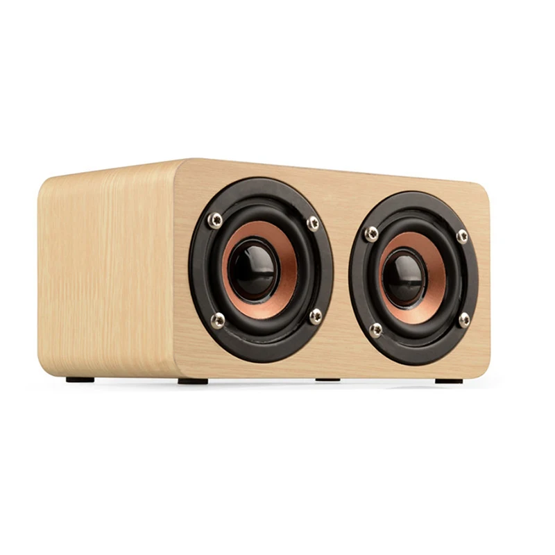 Беспроводной Bluetooth динамик портативный деревянный HiFi аудио Suppor TF корзину Aux в шок
