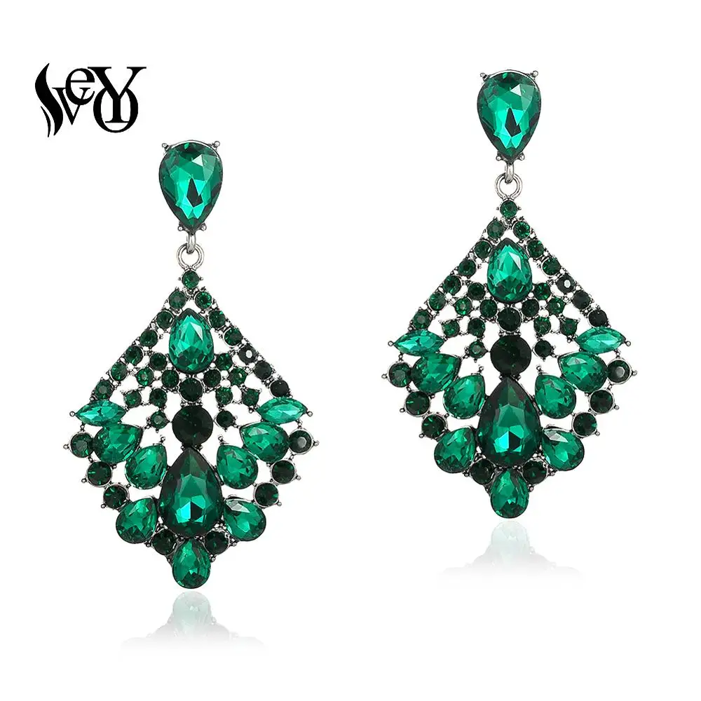 VEYO классический кристалл полый полный горный хрусталь Висячие серьги для женщин