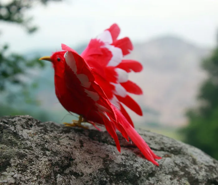 Миниатюрная Симпатичная модель крыльев птиц из пенопласта и меха маленькая