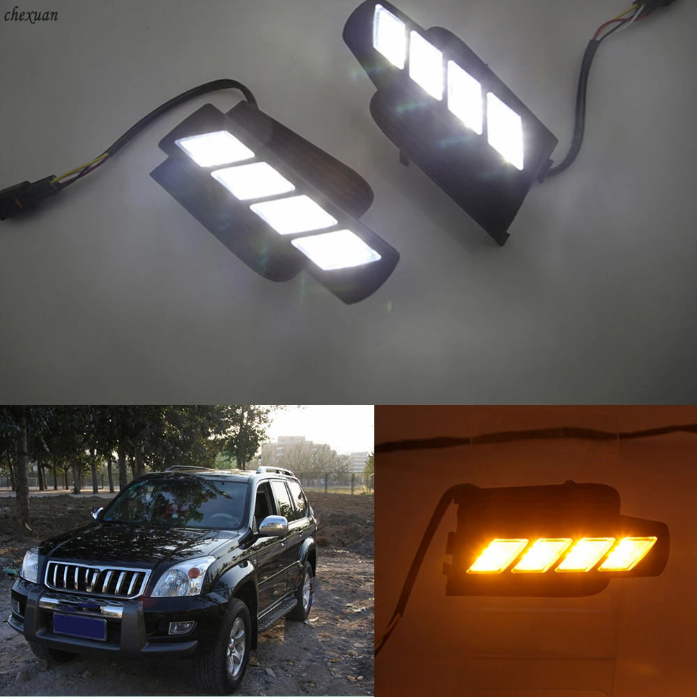 CSCSNL 1 комплект светодиодный Toyota Prado 120 Land cruiser LC120 FJ 2003 2009 светодиодные дневные