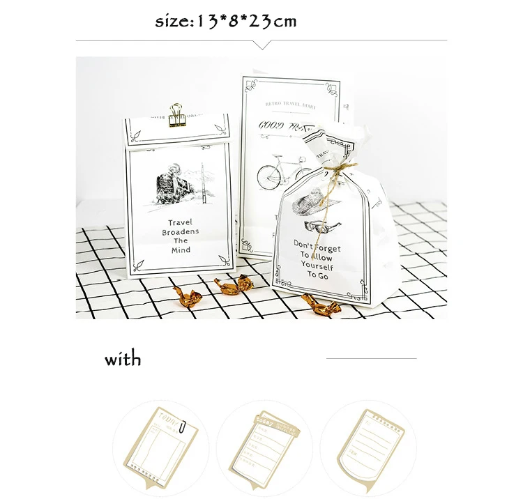 3 набора бумажных мешков винтажный Ретро стиль подарочная упаковка сумка для