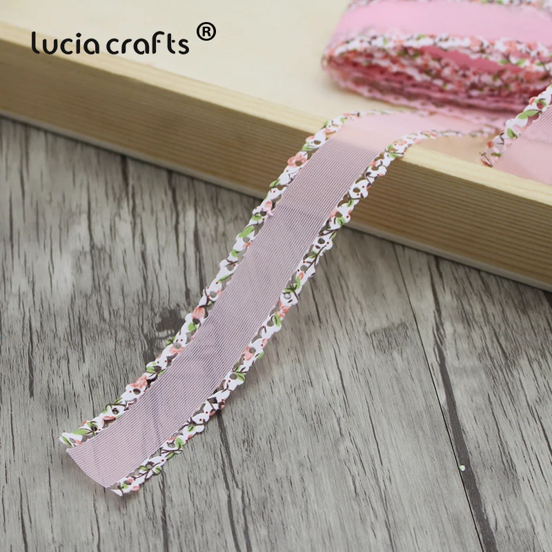 Lucia crafts 3 ярдов/партия 25 мм ленты из органзы для волос ручной работы свадебные