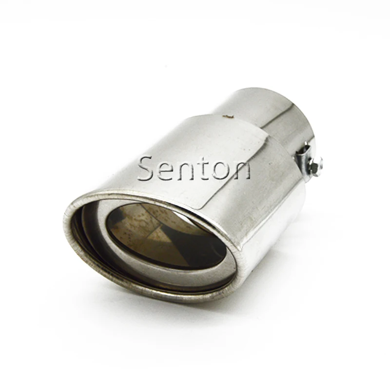 Универсальный хромированный Автомобильный Круглый глушитель выхлопной трубы из