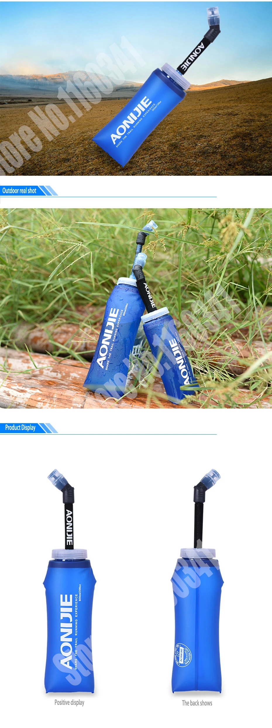 AONIJIE Sports BPA Free складной, сворачивающийся мягкий мешок для воды чайник-фляга колба гидратация пакет мочевого пузыря с длинной трубочкой
