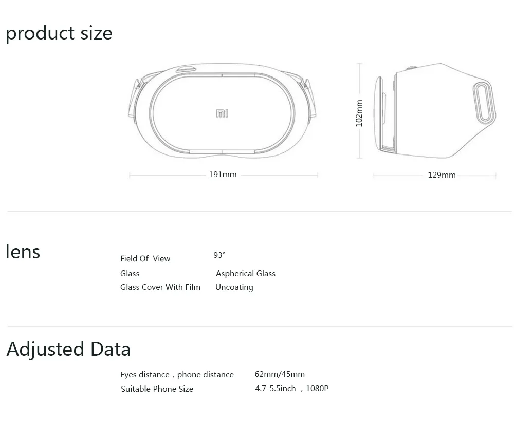 Xiaomi VR Play 2, виртуальная реальность, 3D очки, гарнитура, Xiaomi Mi VR Play2, с кинотеатром, игровой контроллер для телефона 4,7-5,7