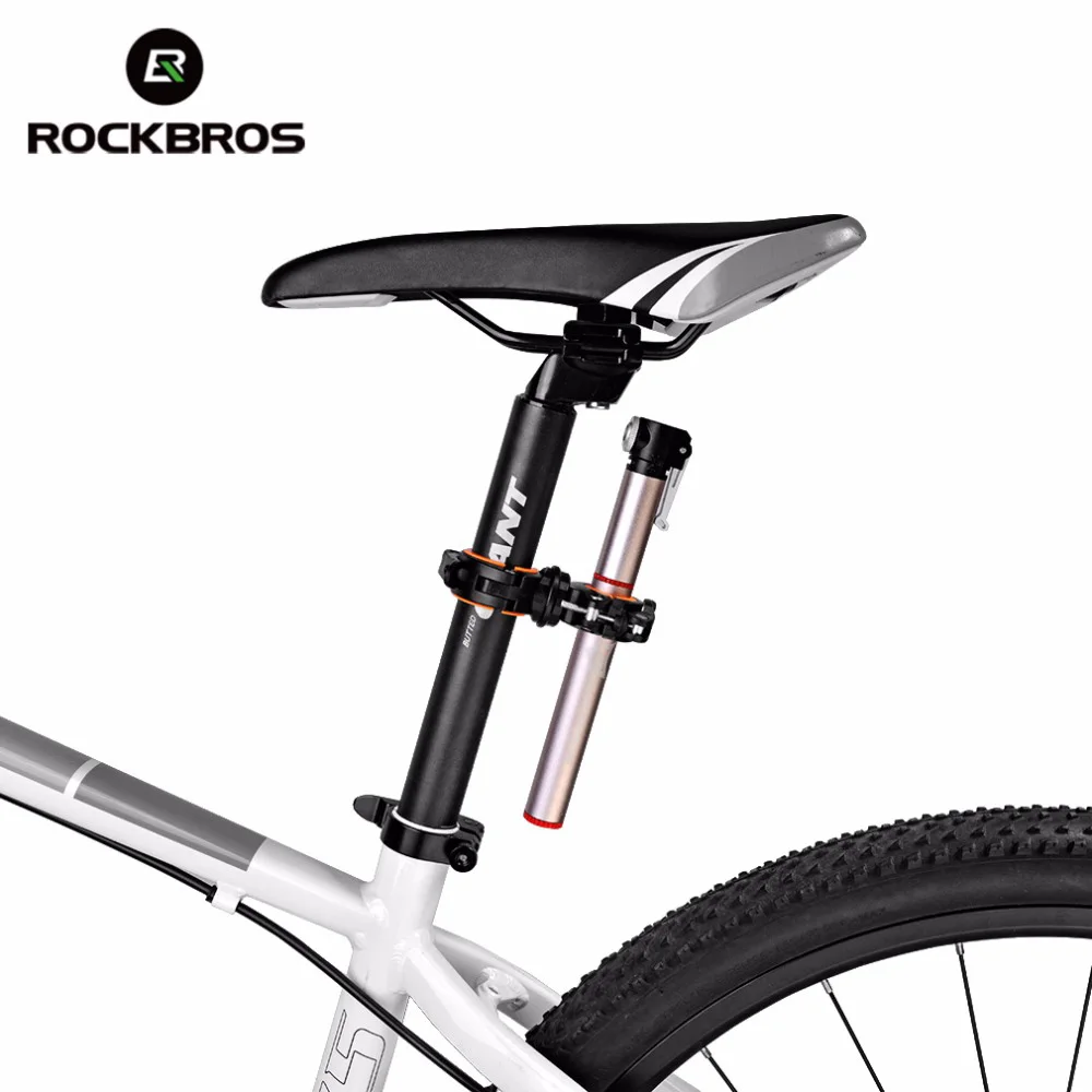 ROCKBROS Cycling Bike Rotating Light Double Holder LED Front Flashlight Lamp Pump Handlebar Bicycle Accessories 4 Colors | Спорт и