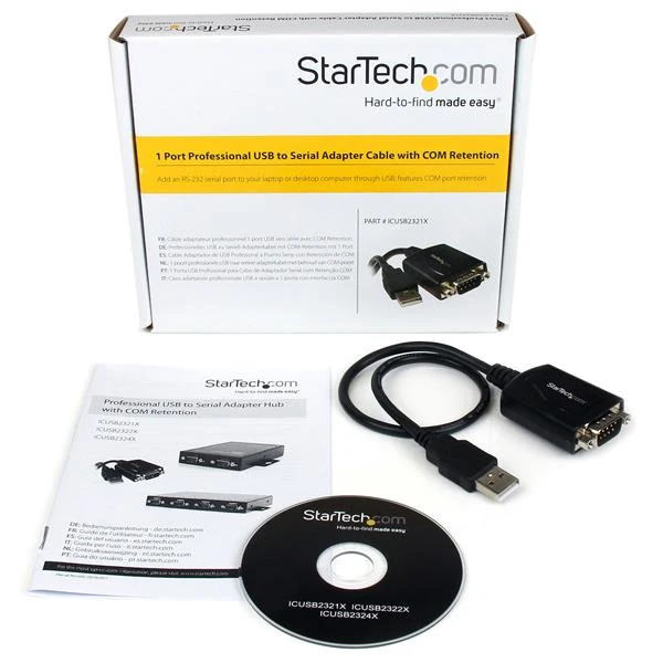 StarTech.com кабель Profesional de 0 3 m USB a Пуэрто серия серийный RS232 DB9 con retencion del COM DB 9 2 42