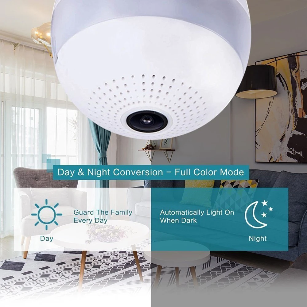 IP камера панорамная 1080P WiFi рыбий глаз 360 градусов|Камеры видеонаблюдения| |