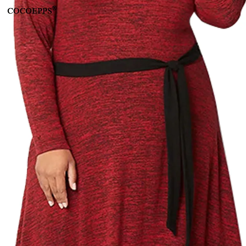 4XL 5XL 2019 Spring Plus Size Women Dress Winter Female Casual Big Long Elegant Large Lady Office Party Dresses | Женская одежда