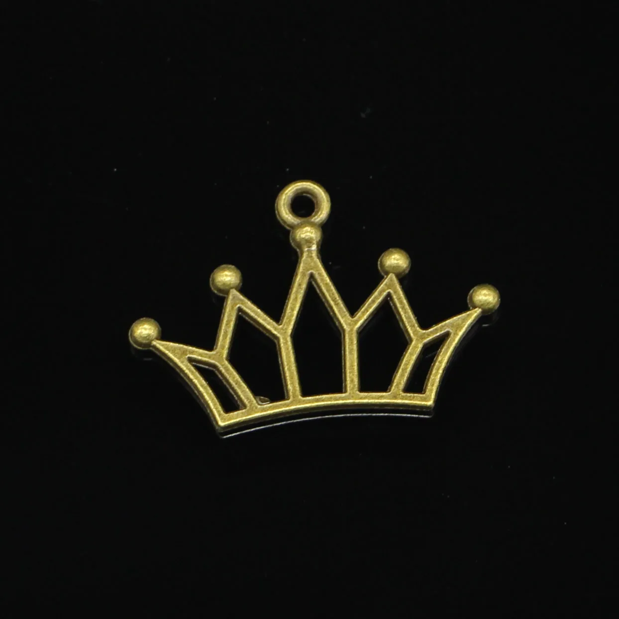 92 шт. античные бронзовые подвески с полой короной для самостоятельного