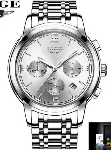 silver white S LIGE, новые модные женские часы, женские Бизнес Топ брендовые полностью стальные водонепроницаемые кварцевые часы для девушек, часы Relogio Feminin - Цвет: silver white S