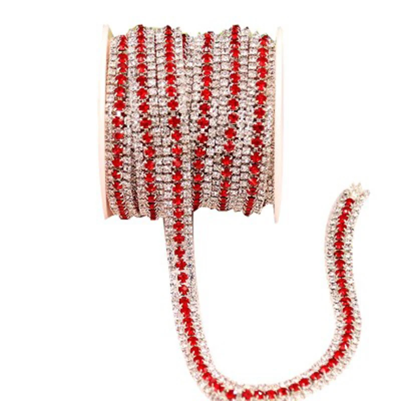 Распродажа 3 ряда 1 ярд Золотое дно стразы цепь швейный стиль сделай сам