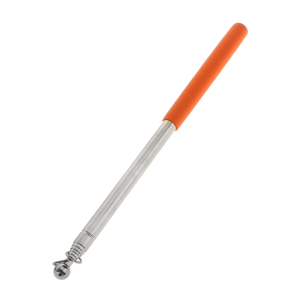 Orange 1.6M Max Len 1,2 м/1,6 М телескопический флагшток из нержавеющей стали для баннерного флага складной P - Цвет: Orange 1.6M Max Len