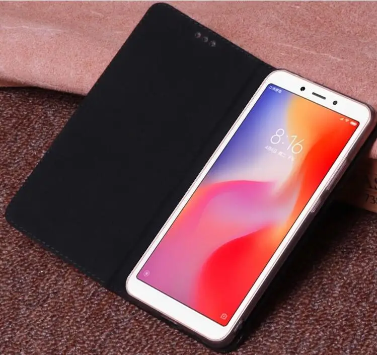 Роскошный кожаный чехол Nefeilike для Xiaomi Redmi 6 книжка с подставкой 6|Чехлы-книжки| |